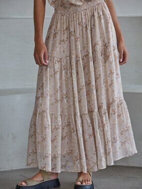 NWT By Together Gardenia Tiered Maxi Skirt (S/M/L)